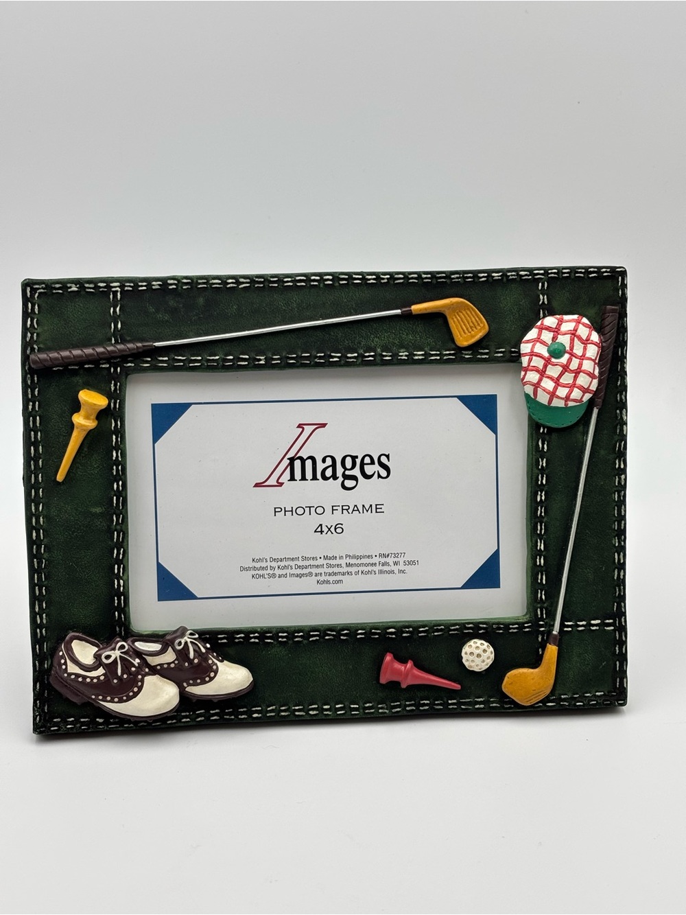 Golf-Themed Green Photo Frame with Decorative Accents Photo frame 4x6 New